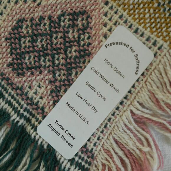 Vintage Cottagecore Throw Blanket Tapestry Granny Afghan Cute 90s Farmhouse - Picture 12 of 13